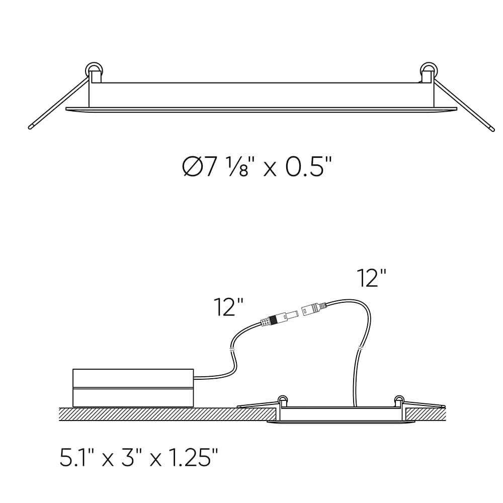 6" recessed panel, 5CCT, 2hrs Fire rated
