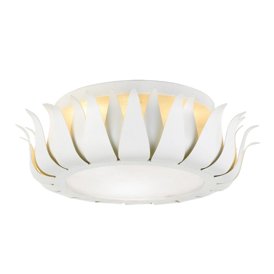 Broche 3 Light Matte White Flush Mount