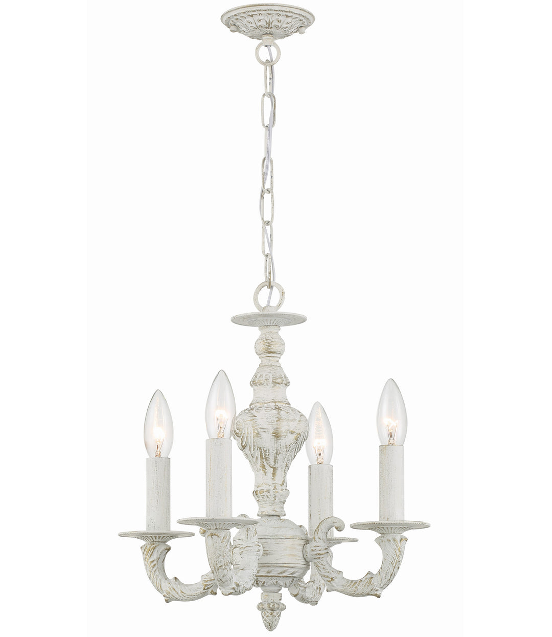 Paris Market 4 Light Antique White Mini Chandelier