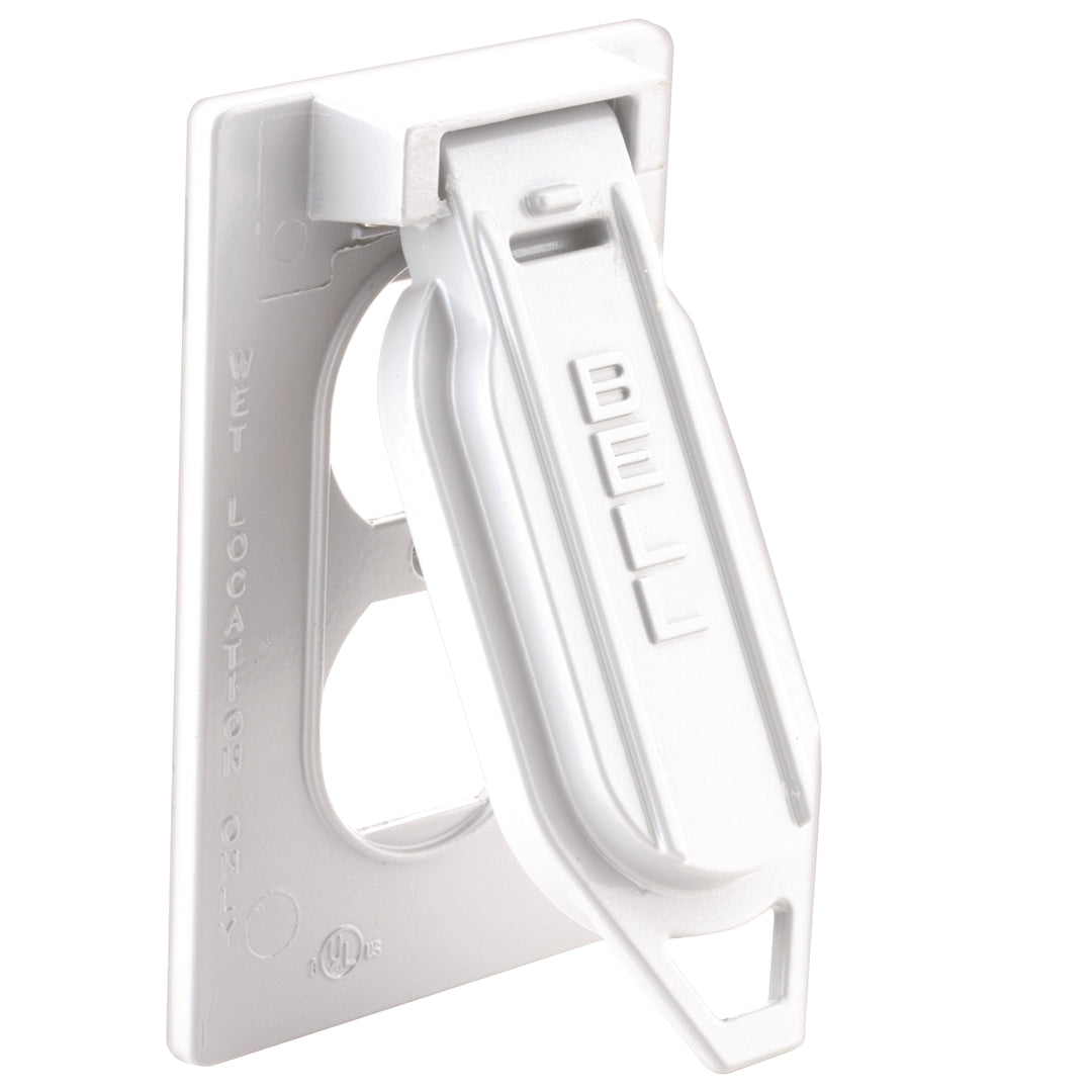 1G VERTICAL WP COVER DUPLEX - WHITE