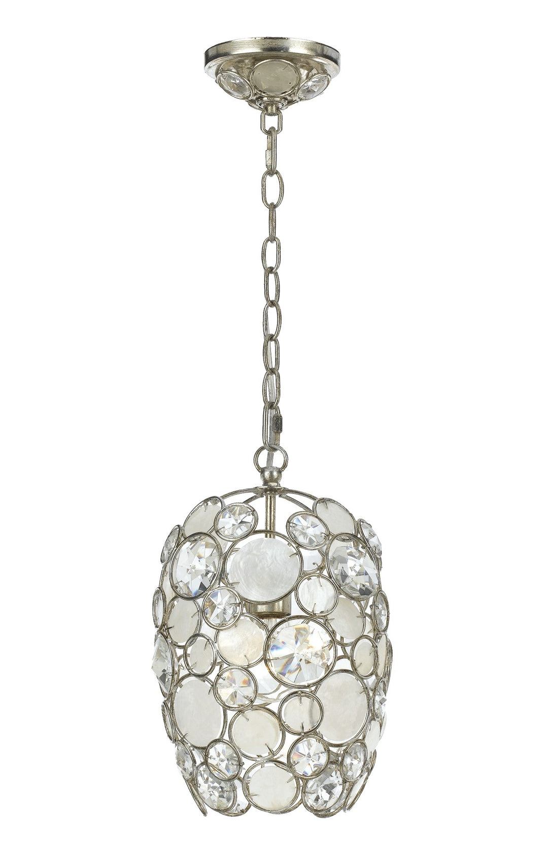 Palla 1 Light Antique Silver Mini Pendant