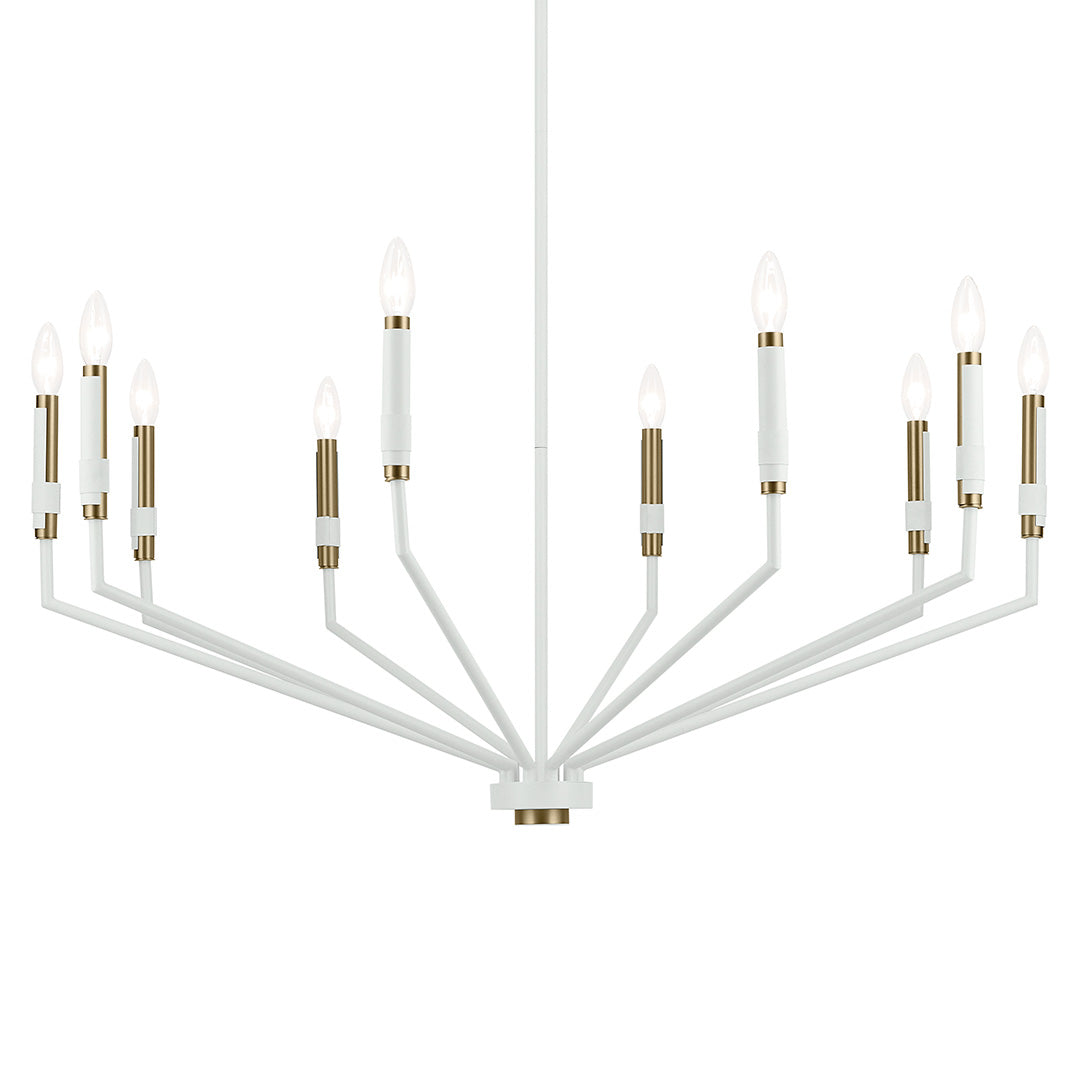Armand 38.25" 10-Light Chandelier in White