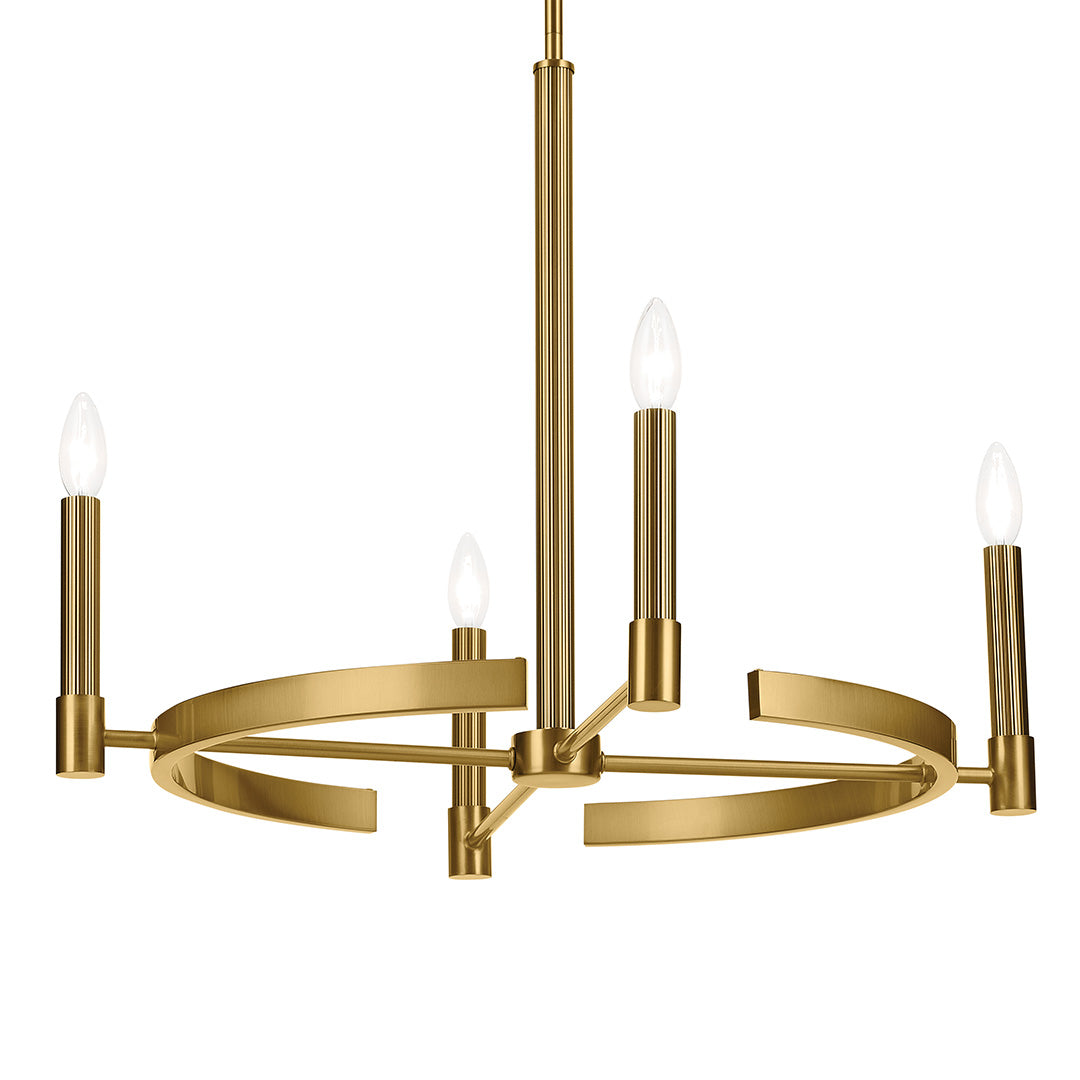 Tolani 20.25" 4-Light Chandelier in Brushed Natural Brass
