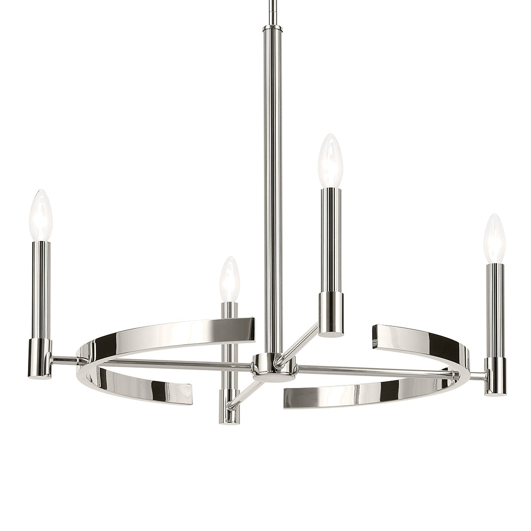 Tolani 20.25" 4-Light Chandelier in Polished Nickel