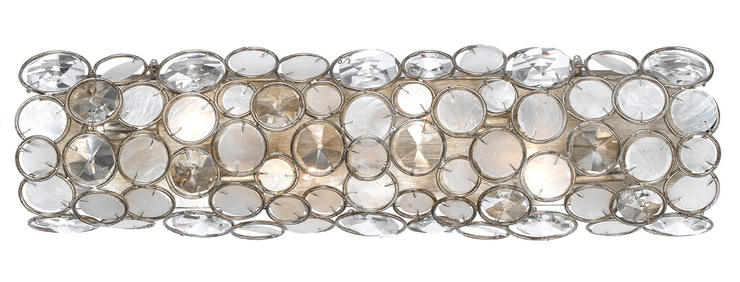 Palla 4 Light Antique Silver Bathroom Vanity