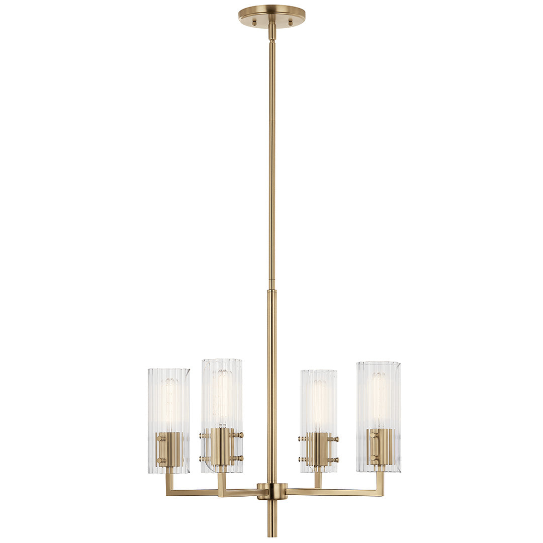 Velestino 20.5" 4-Light Chandelier in Champagne Bronze