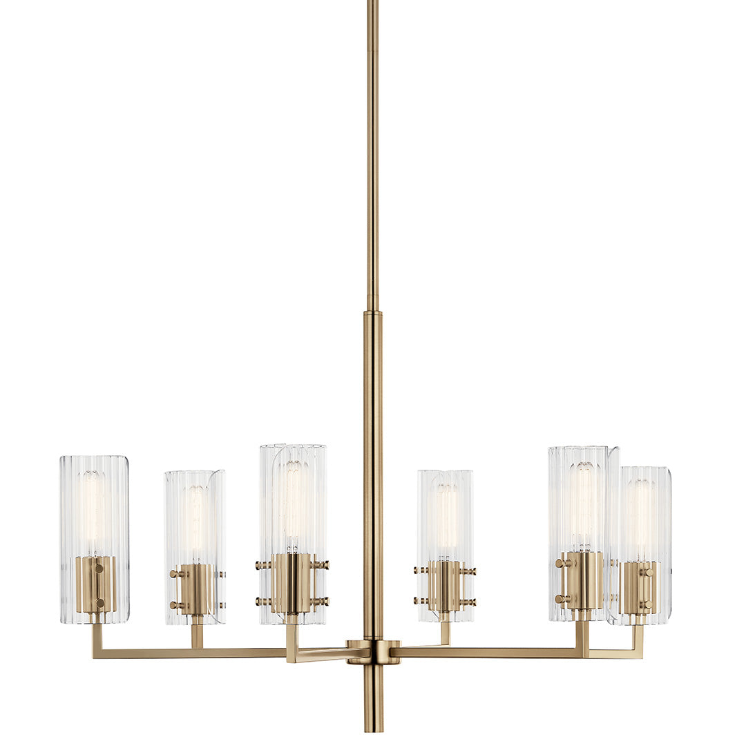 Velestino 30.25" 6-Light Chandelier in Champagne Bronze