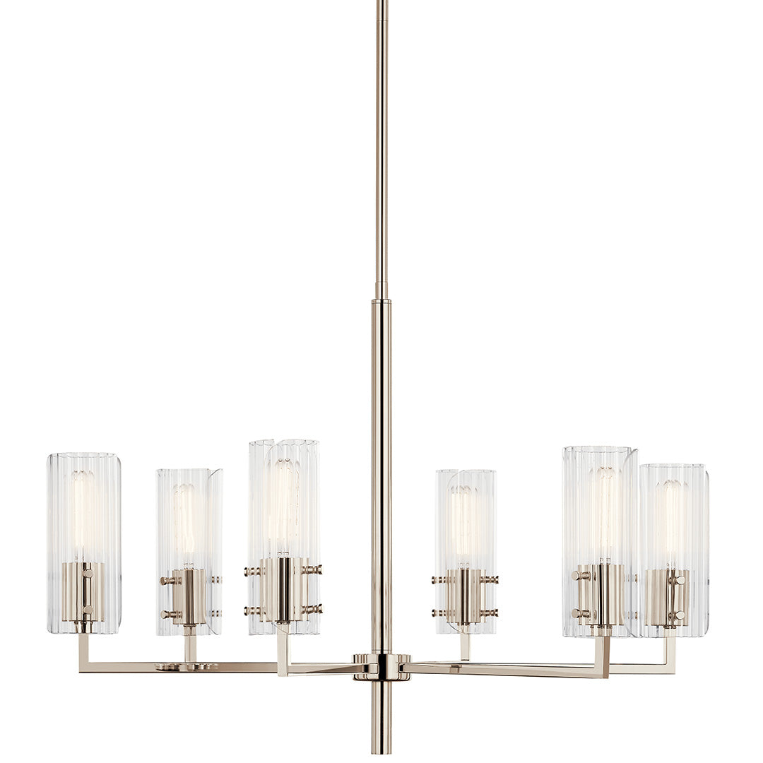 Velestino 30.25" 6-Light Chandelier in Polished Nickel
