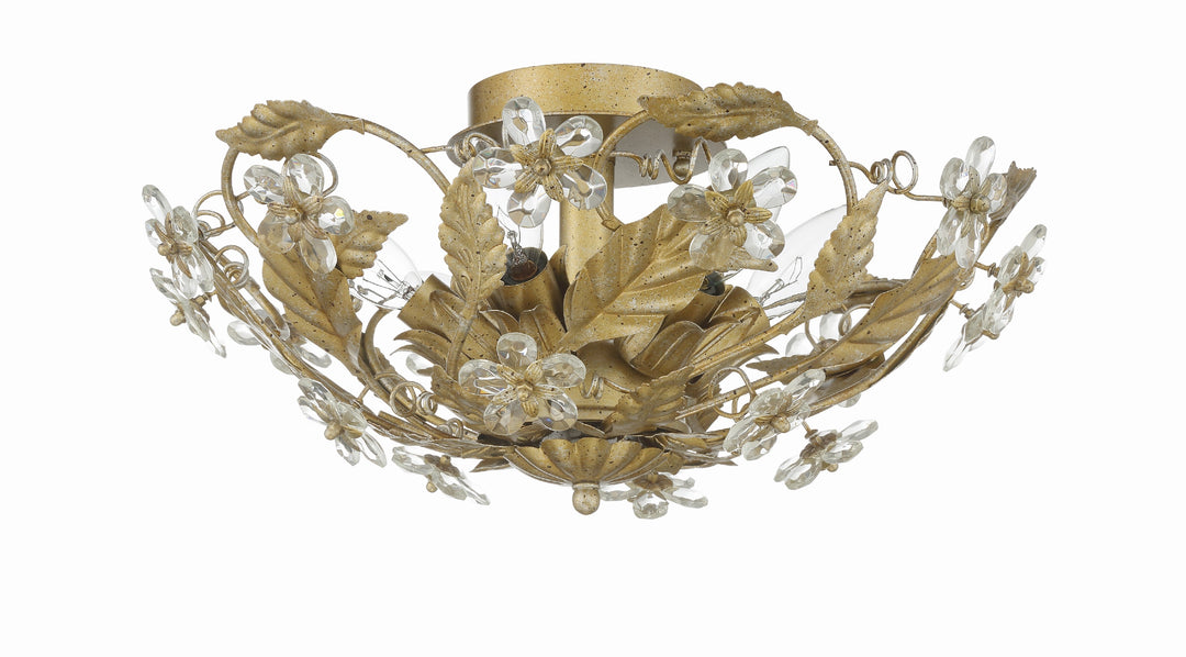 Paris Market 6 Light Gold Leaf Semi Flush Mount