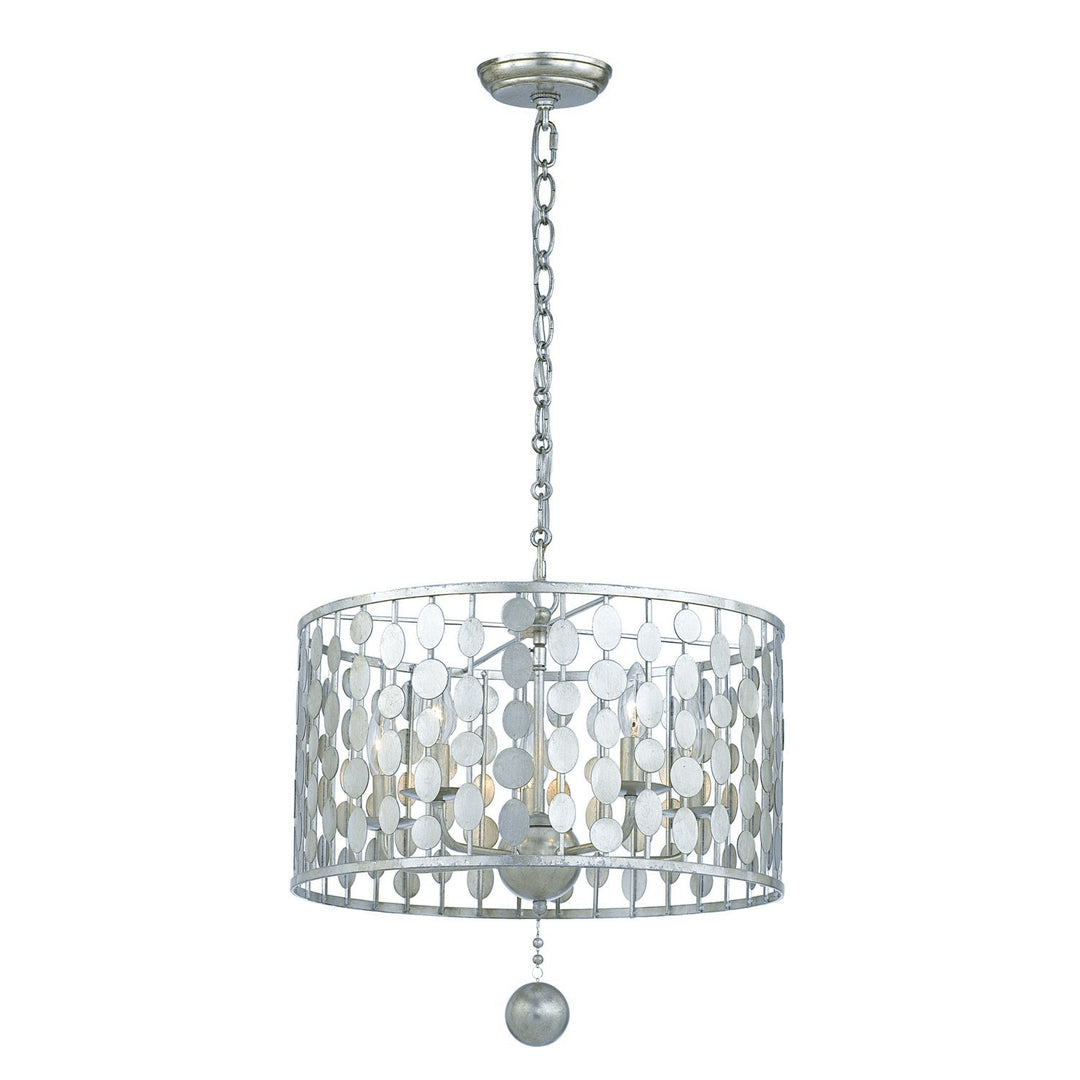 Layla 5 Light Antique Silver Chandelier