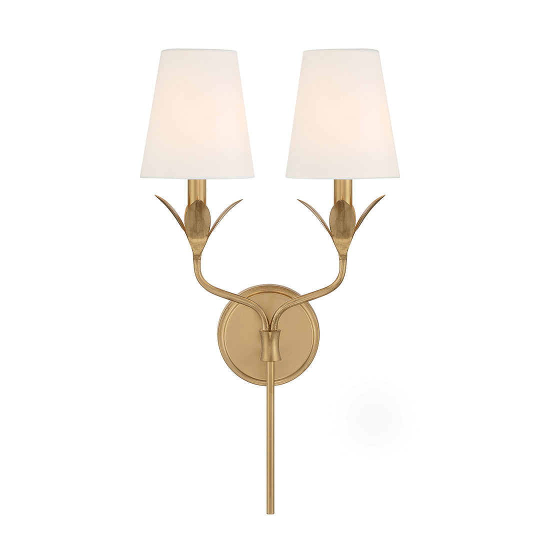 Broche 2 Light Antique Gold Sconce