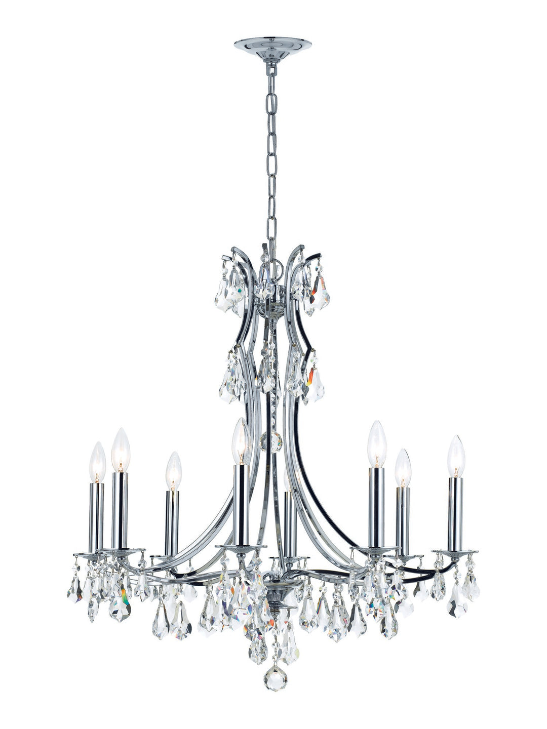 Cedar 8 Light Polished Chrome Chandelier