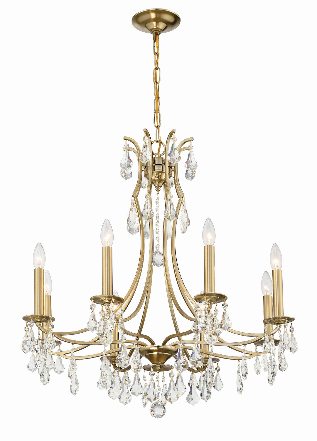 Cedar 8 Light Vibrant Gold Chandelier