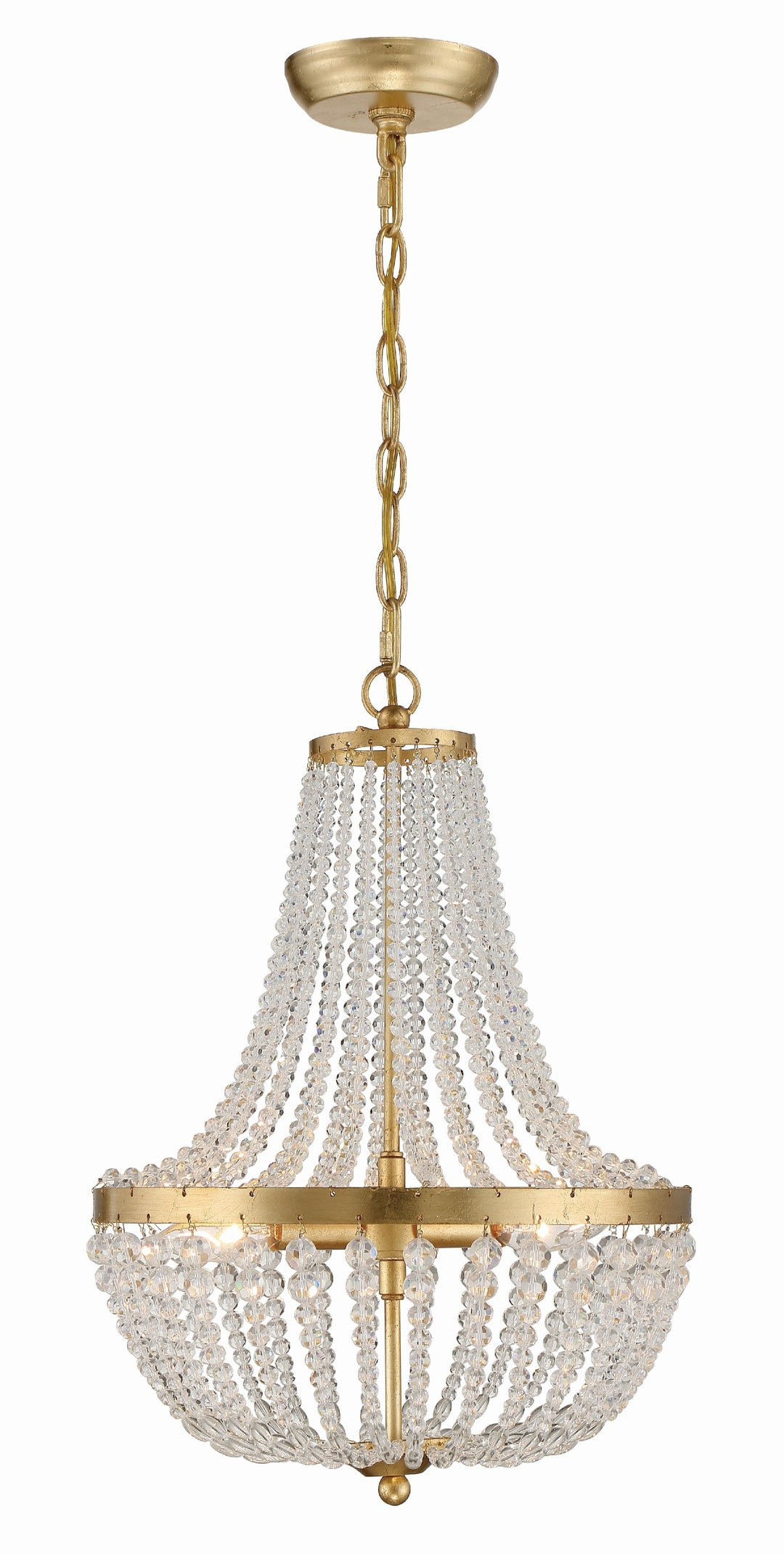 Rylee 3 Light Antique Gold Mini Chandelier