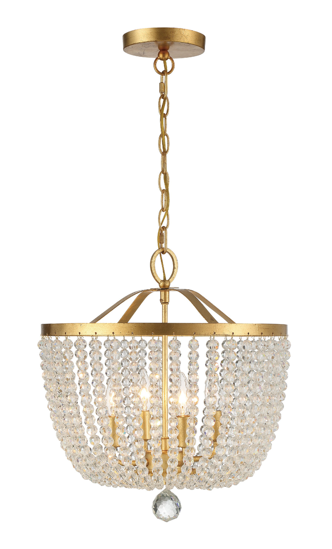 Rylee 4 Light Antique Gold Chandelier