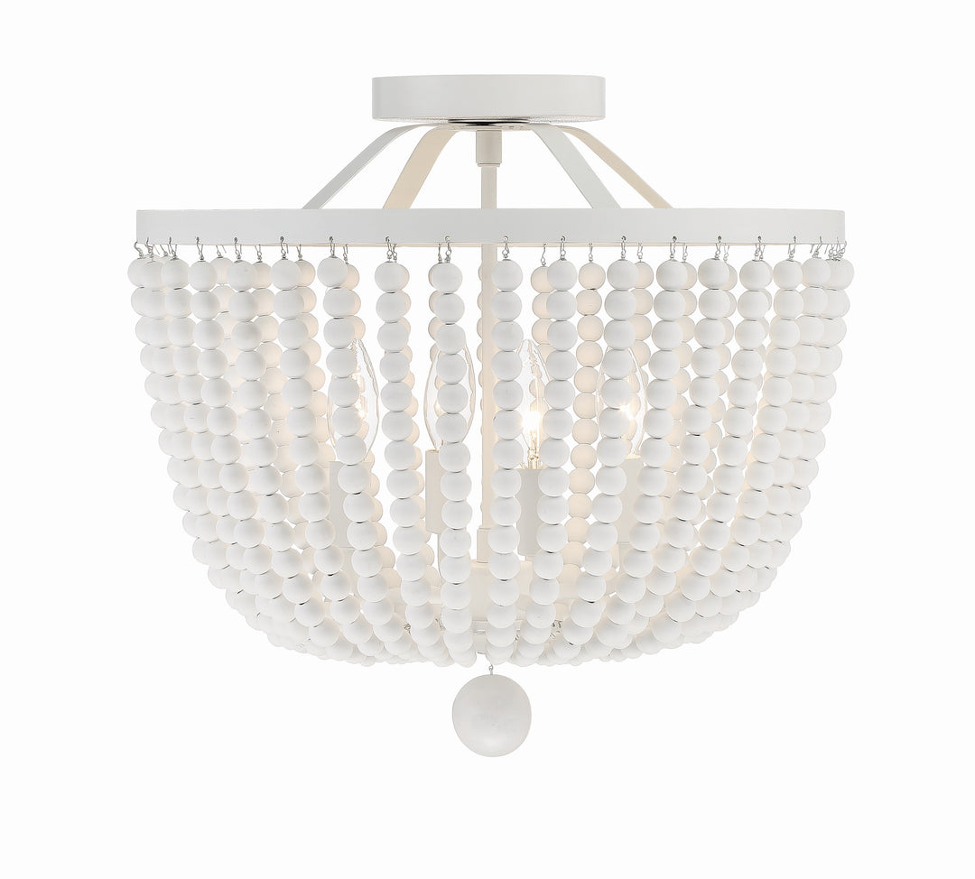 Rylee 4 Light Matte White Semi Flush Mount