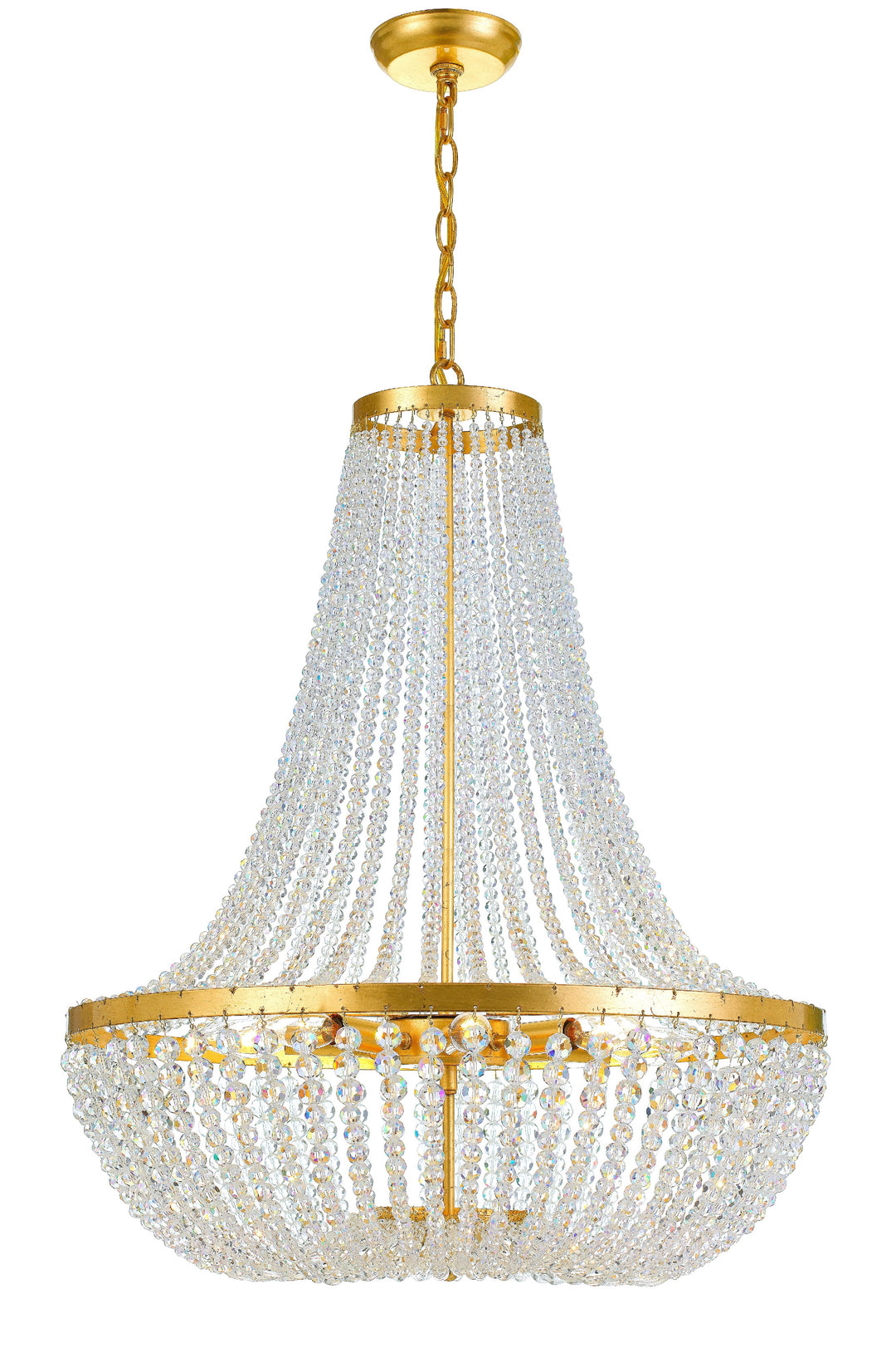 Rylee 8 Light Antique Gold Chandelier