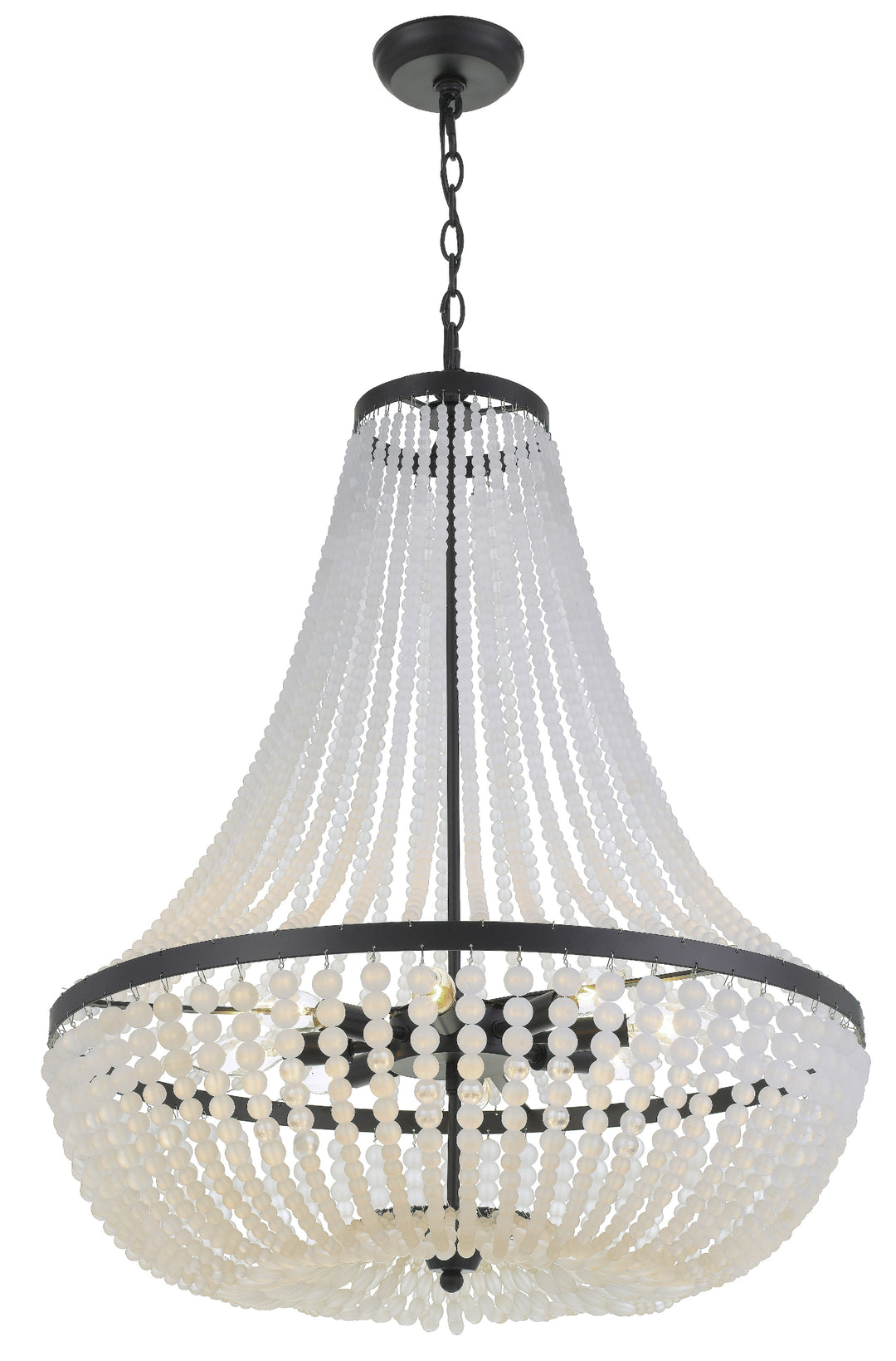 Rylee 8 Light Matte Black Chandelier