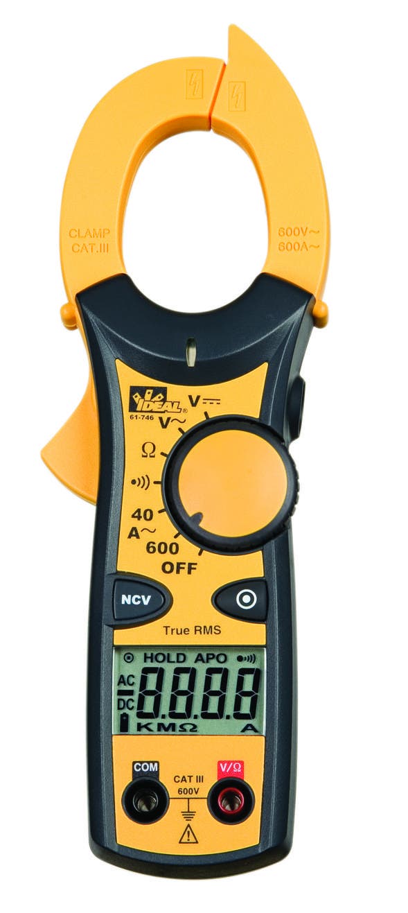 Clamp Meter,Ideal,Clamp-Pro,600 Amp With True RM