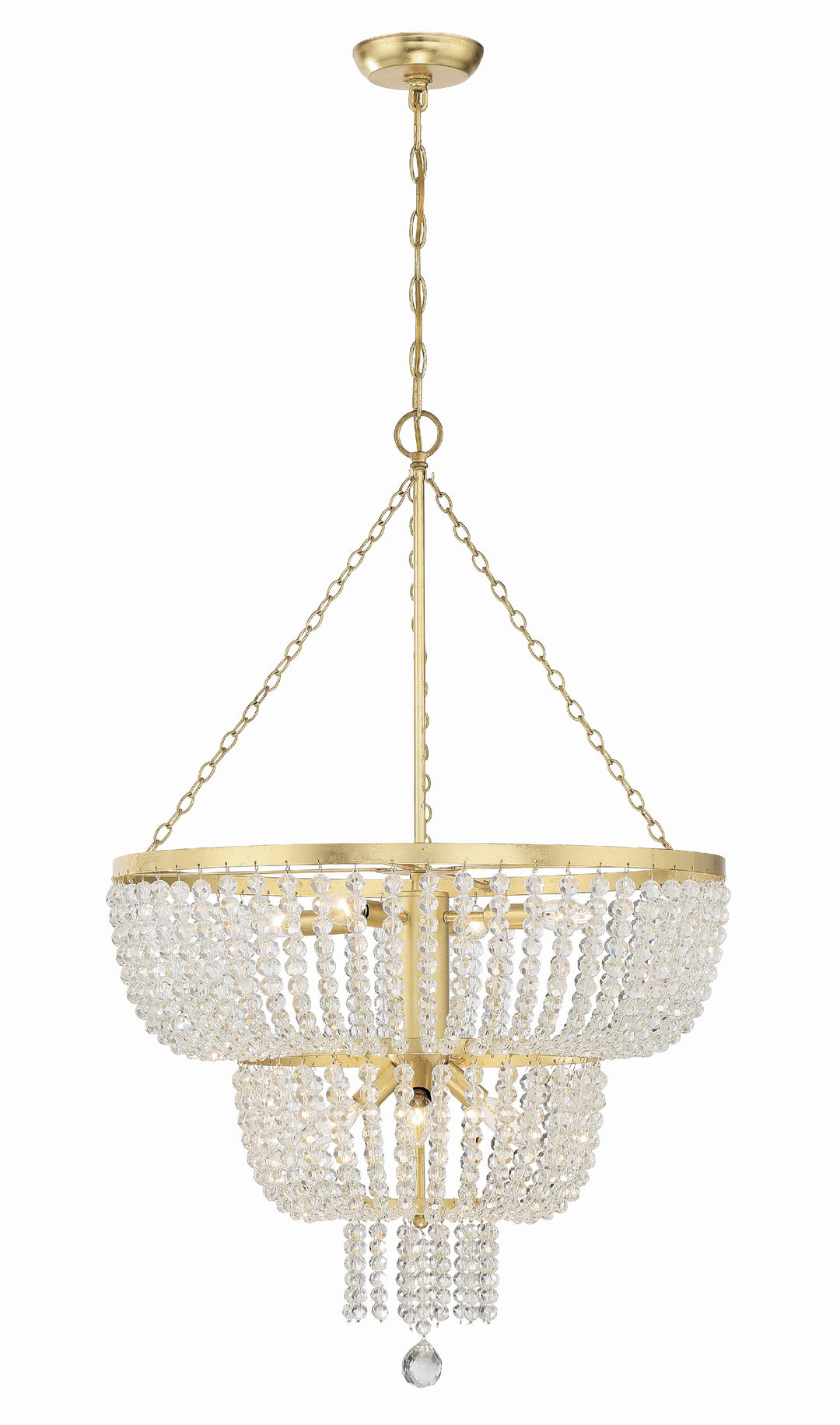 Rylee 8 Light Antique Gold Chandelier