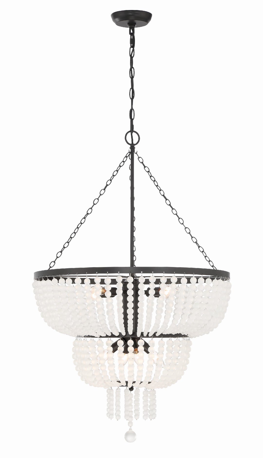 Rylee 8 Light Matte Black Chandelier