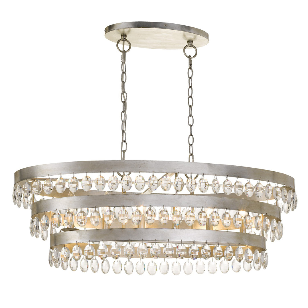 Perla 36'' Linear Oval Chandelier