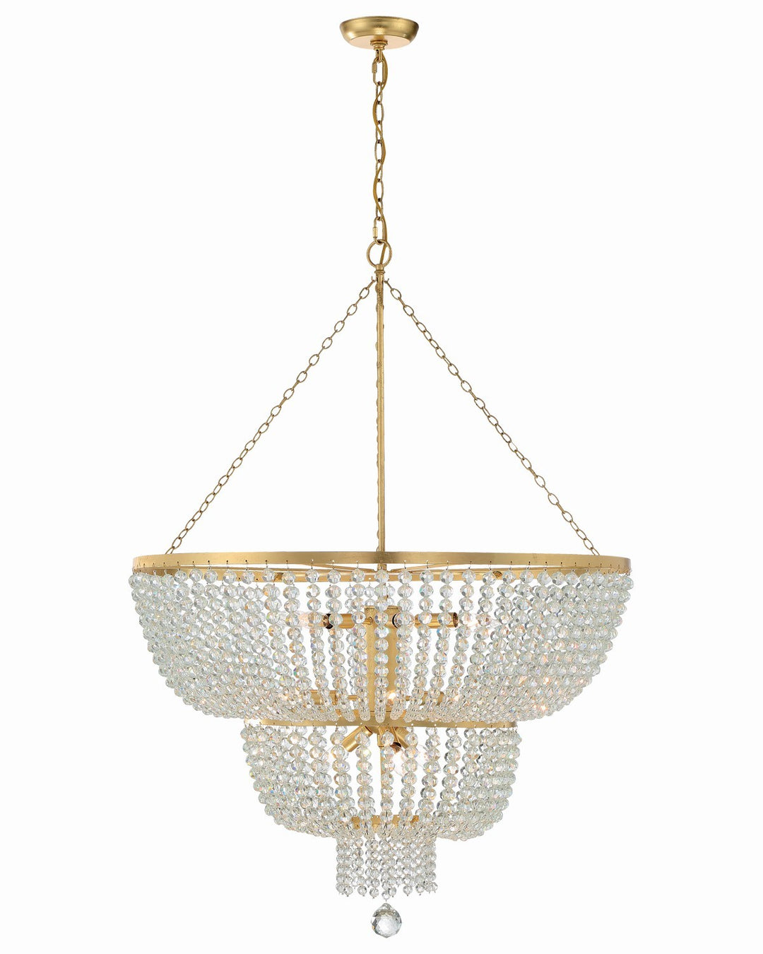 Rylee 12 Light Antique Gold Chandelier