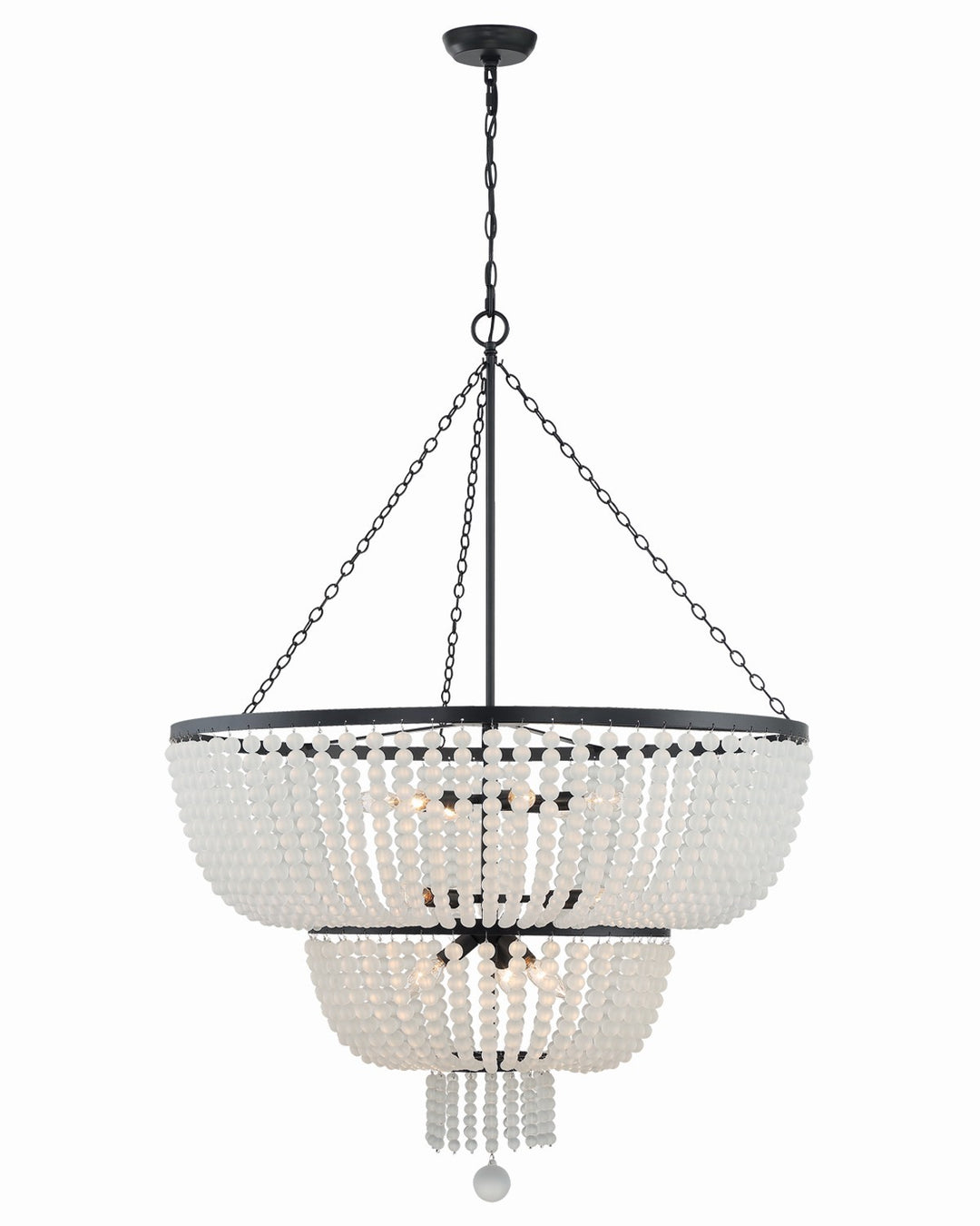 Rylee 12 Light Matte Black Chandelier