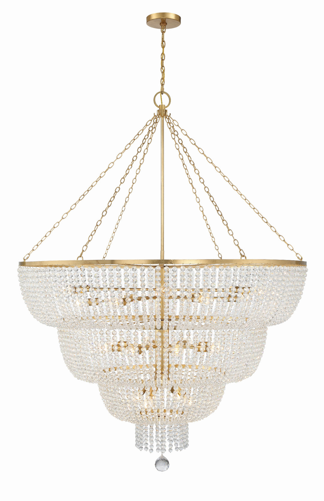 Rylee 24 Light Antique Gold Chandelier