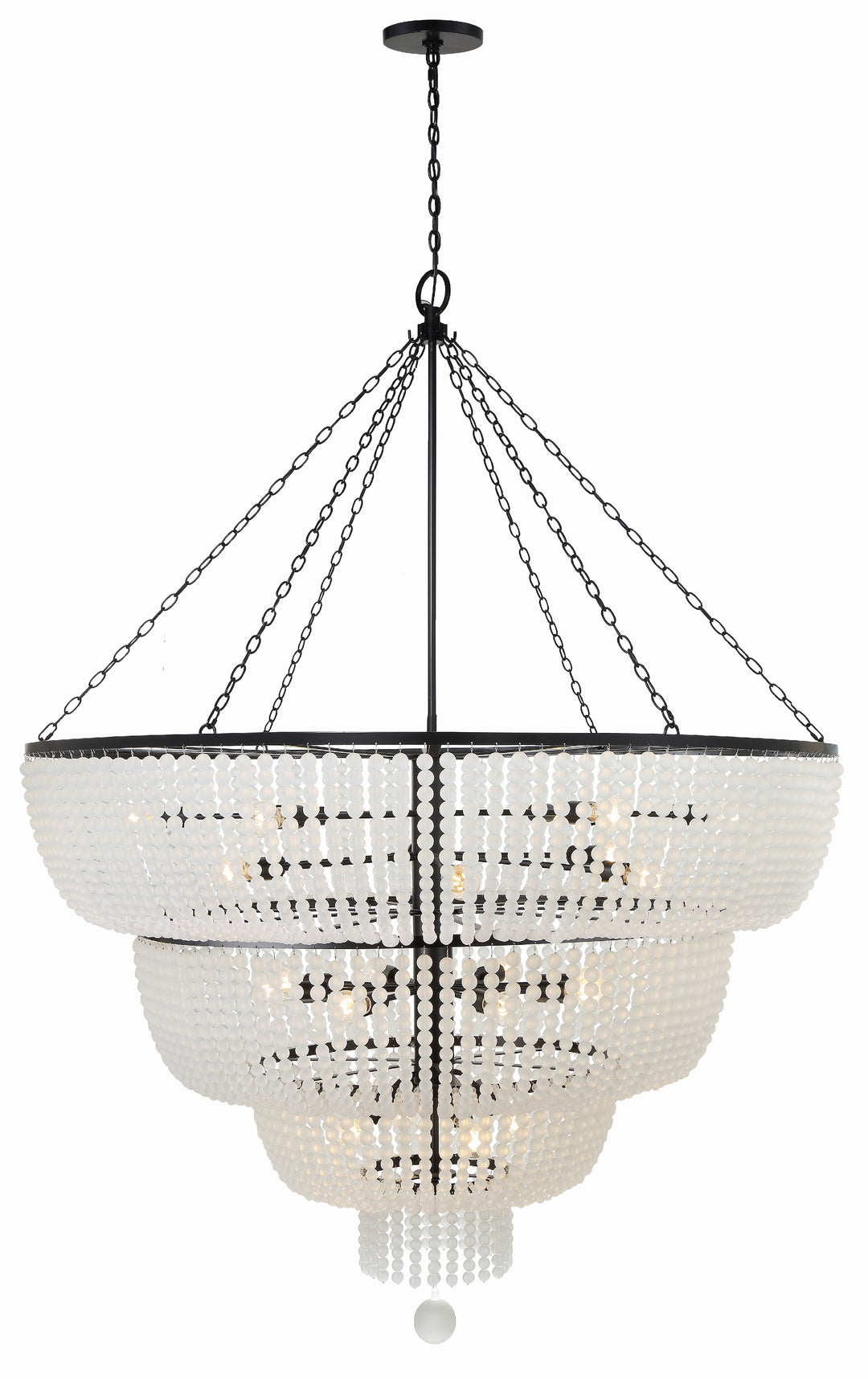 Rylee 24 Light Matte Black Chandelier