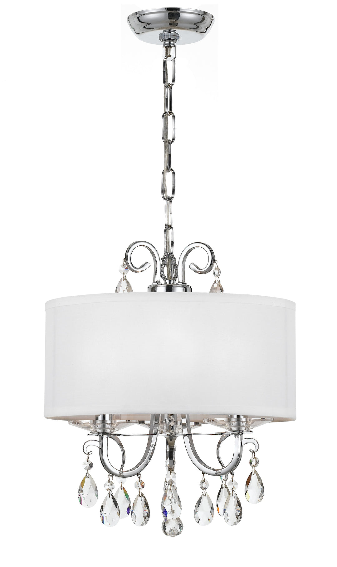 Othello 3 Light Spectra Crystal Polished Chrome Mini Chandelier