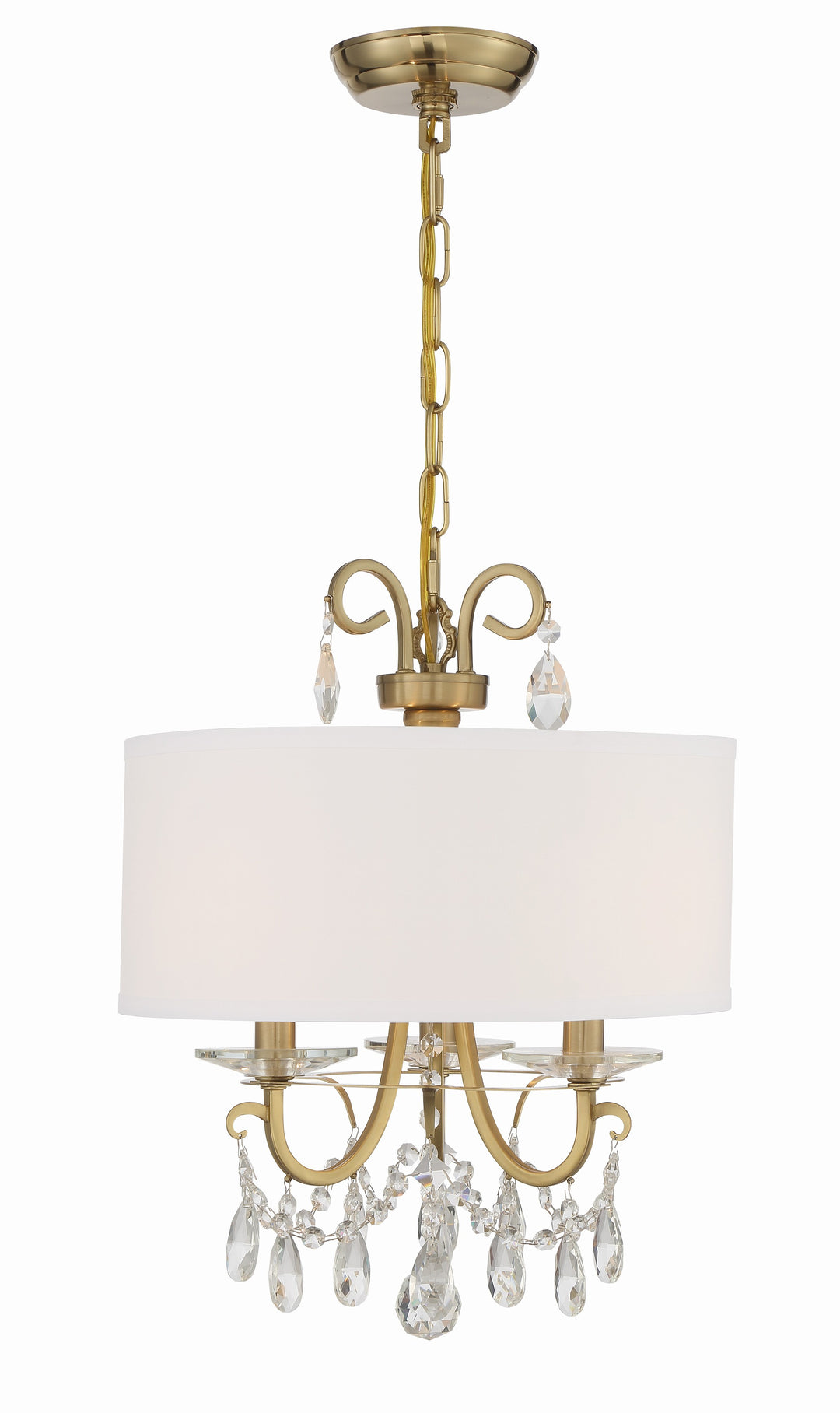 Othello 3 Light Spectra Crystal Vibrant Gold Mini Chandelier