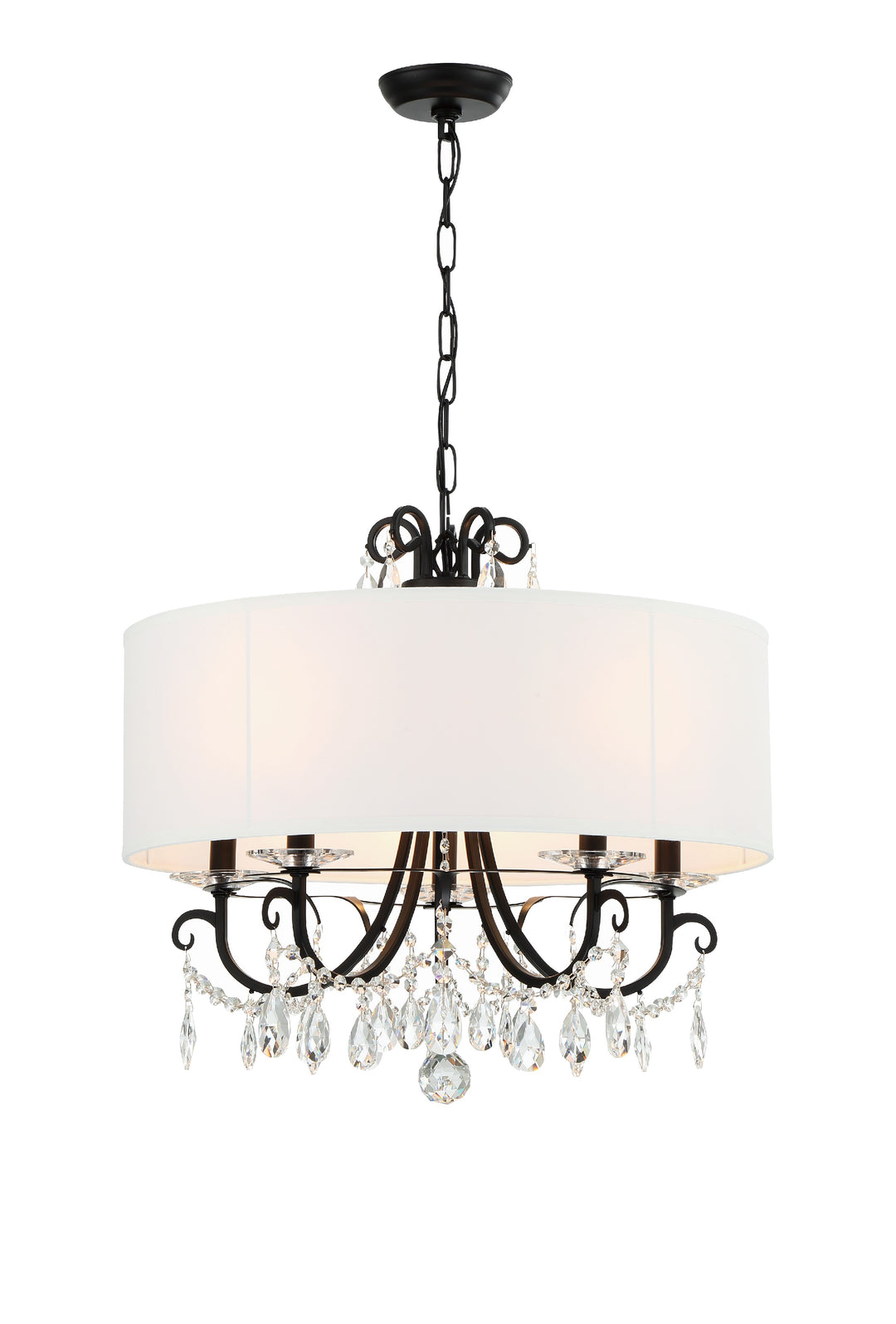 Othello 5 Light Matte Black Chandelier
