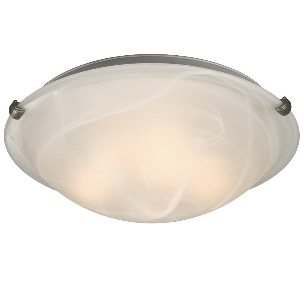 Flush Mount  - Pewter w/ Marbled Glass