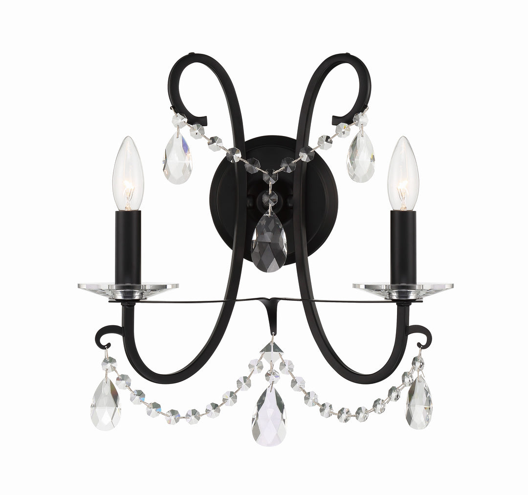 Othello 2 Light Matte Black Sconce