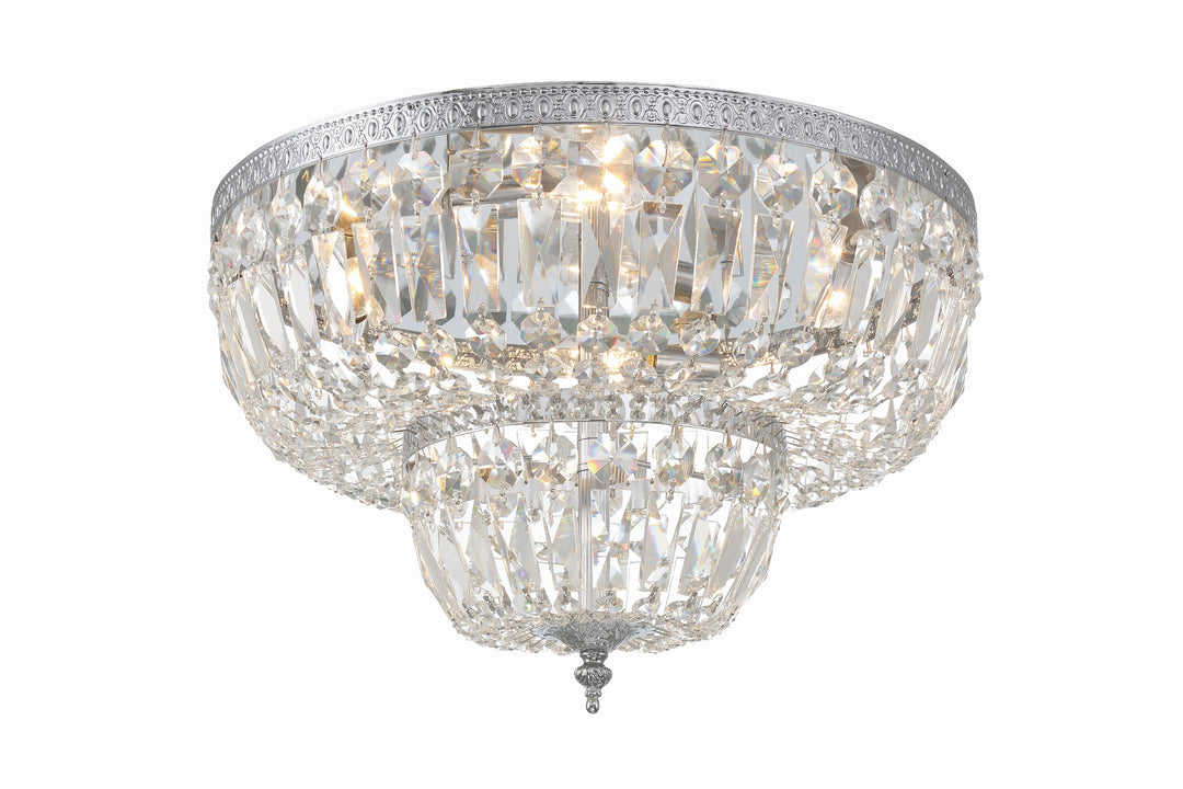 Crystorama 4 Light Spectra Crystal Polished Chrome Flush Mount