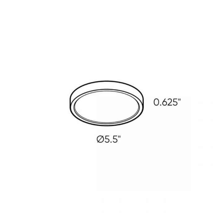 5 Inch Slim Round LED Flush Mount