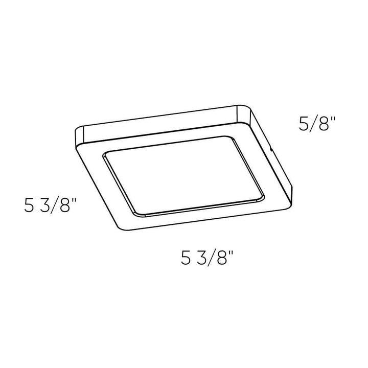 5 Inch Slim Square LED Flush Mount