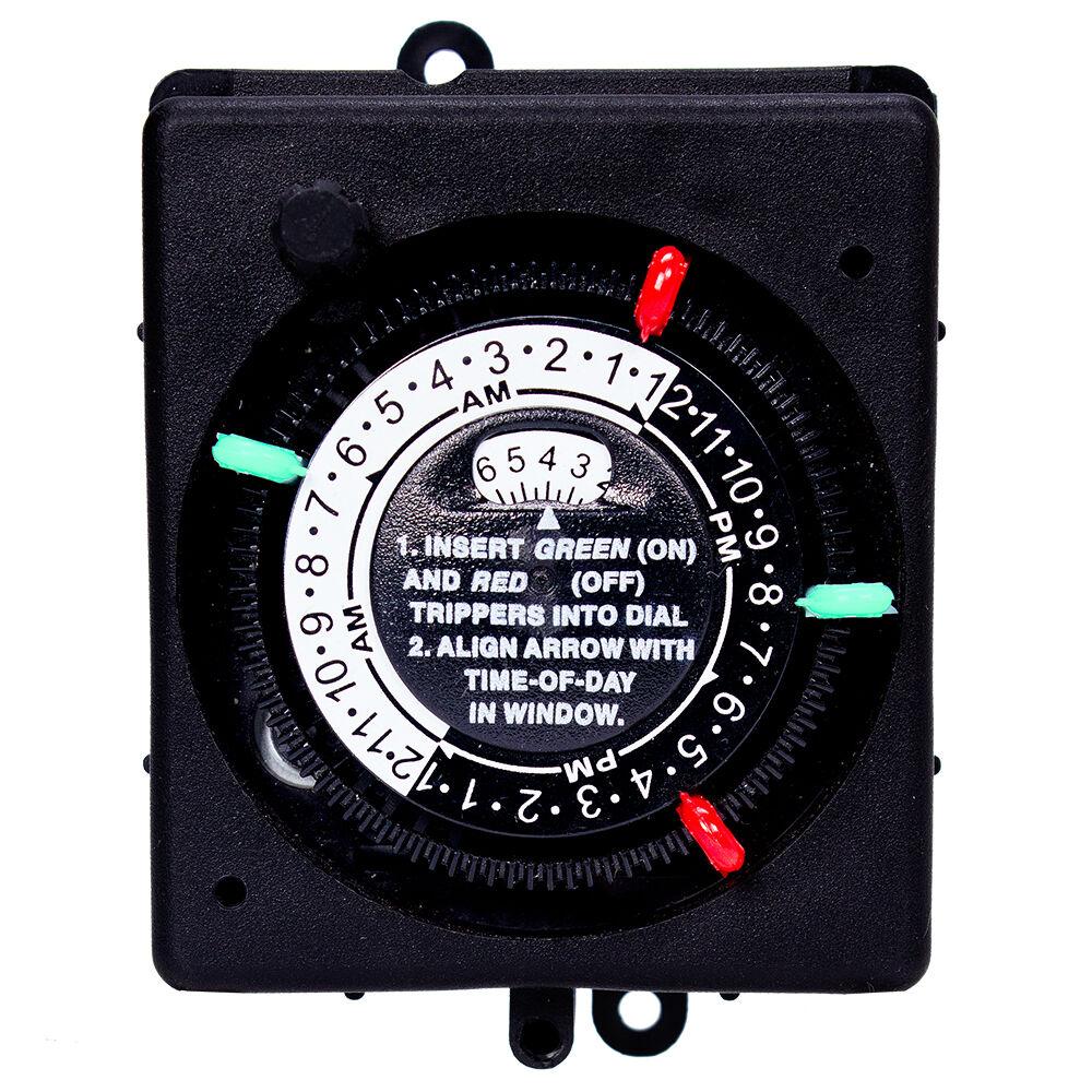 24-Hour 208-277V Mechanical Panel Mount Timer wi