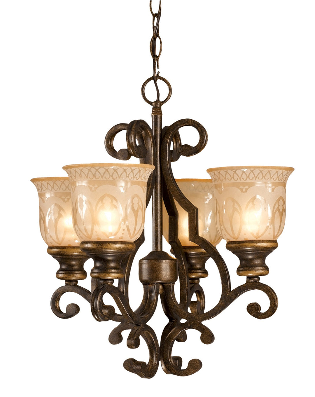 Norwalk 4 Light Bronze Umber Mini Chandelier