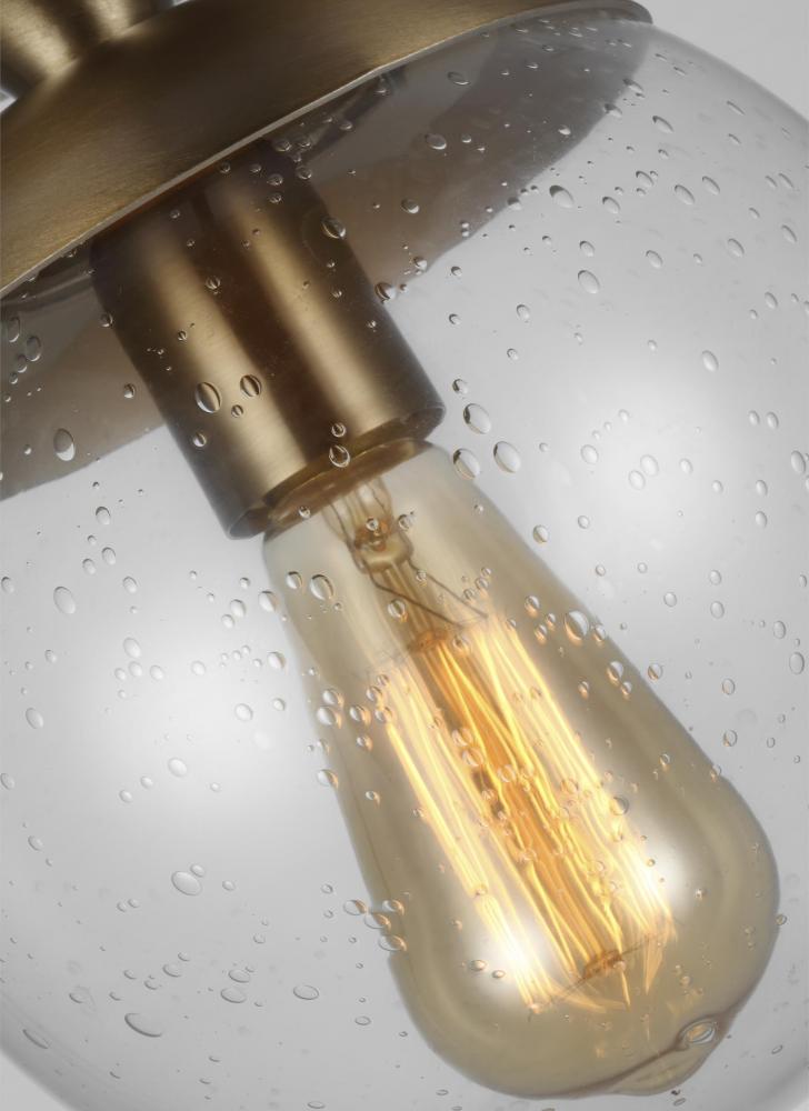 Leo - Hanging Globe One Light Wall / Ceiling Semi-Flush Mount
