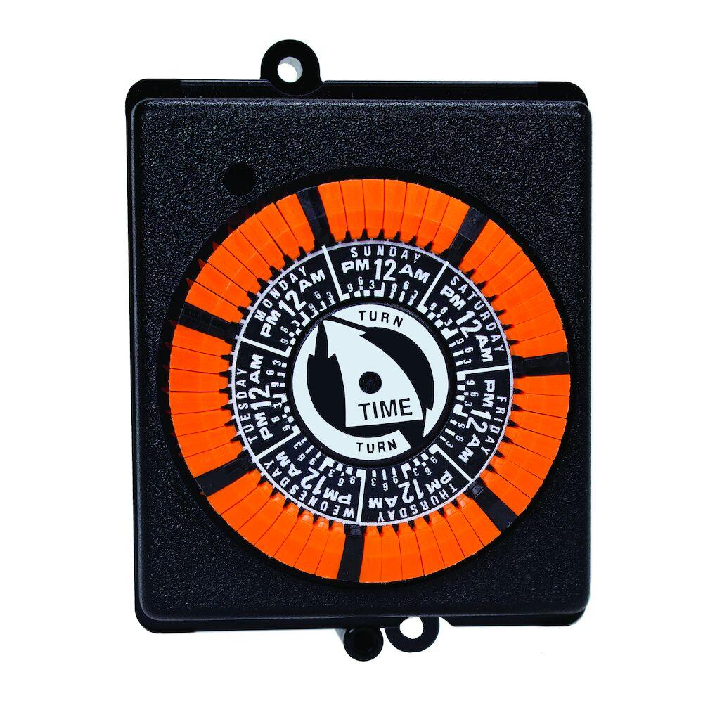 7-Day 120V Mechanical Panel Mount Timer, 56 Trip