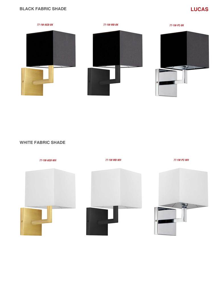 1LT Wall Sconce, MB w/ WK Shade