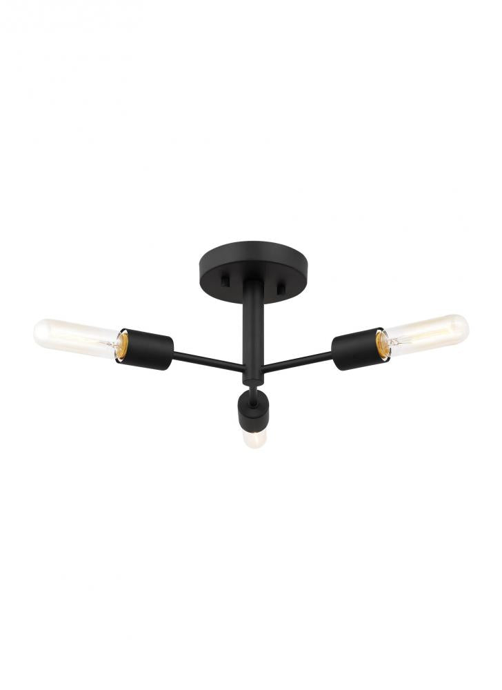 Axis Three Light Semi-Flush Mount