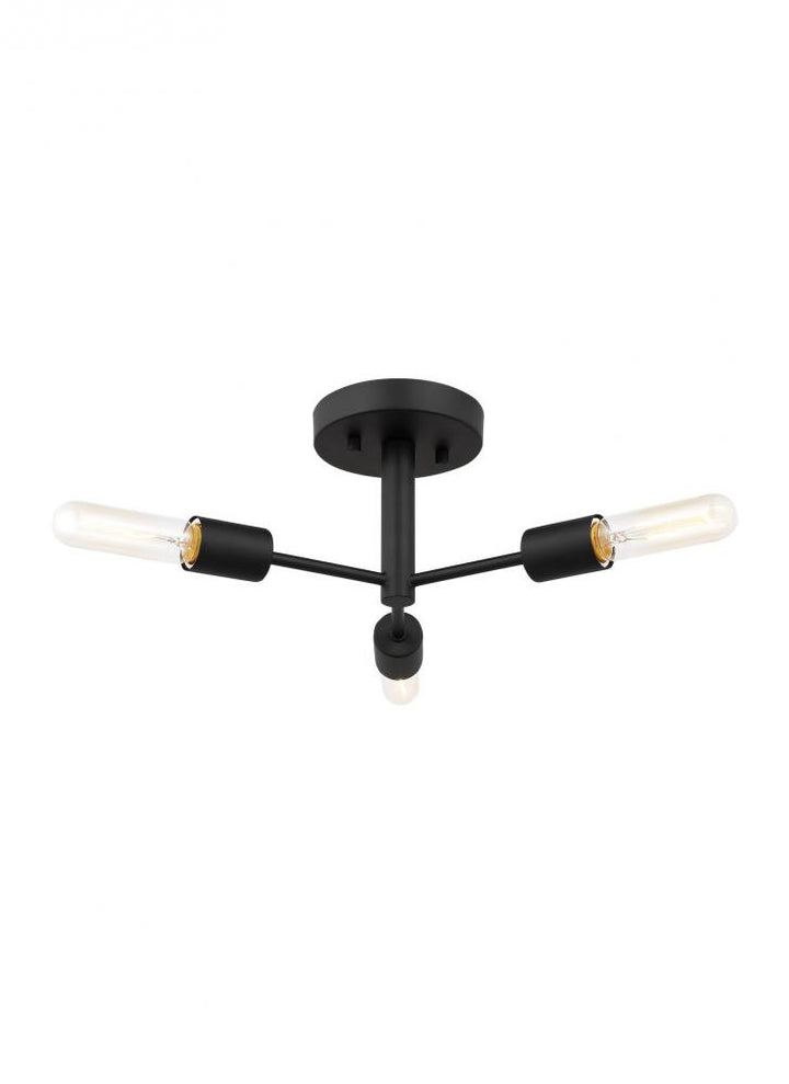 Axis Three Light Semi-Flush Mount