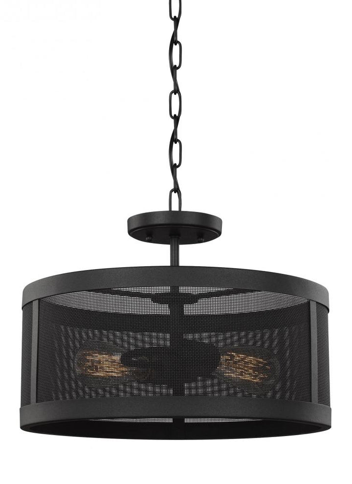 Gereon Two Light Semi-Flush Convertible Pendant