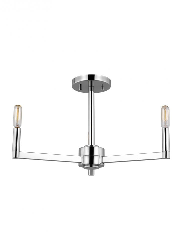 Fullton Three Light Semi-Flush Mount