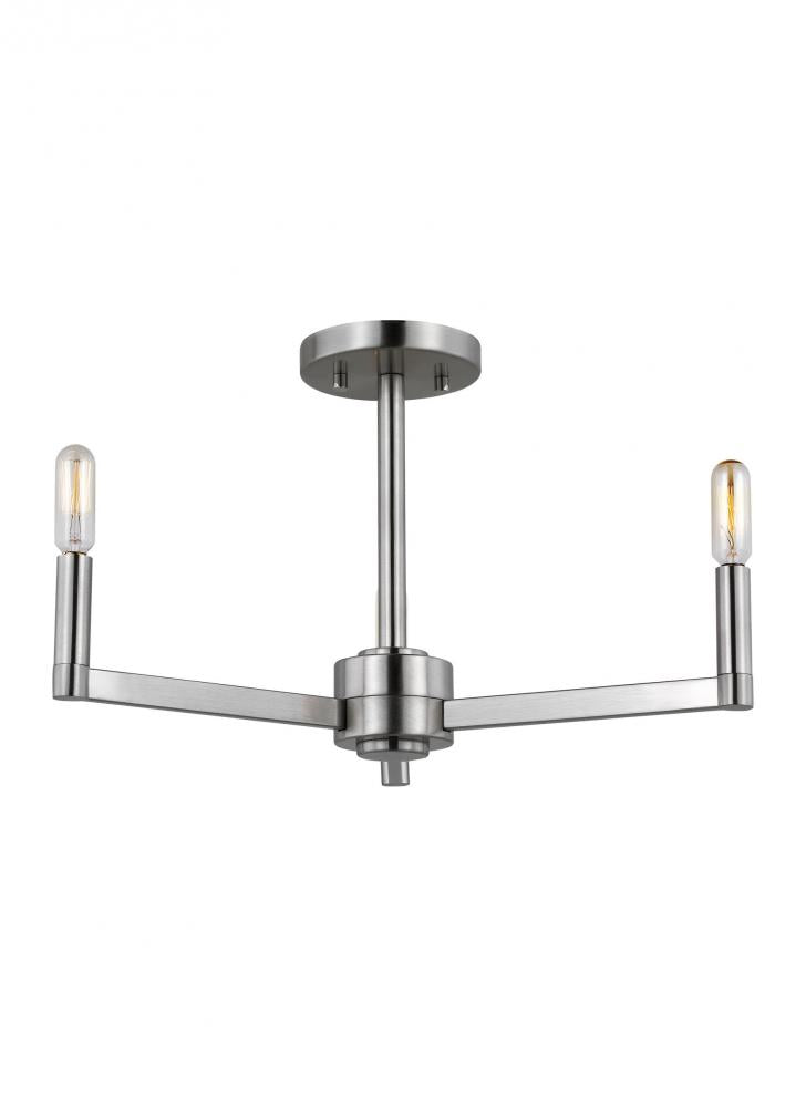 Fullton Three Light Semi-Flush Mount