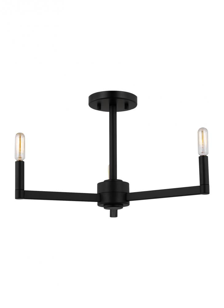 Fullton Three Light Semi-Flush Mount