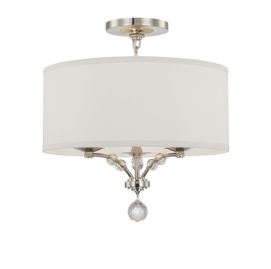Mirage 3 Light Polished Nickel Semi Flush Mount